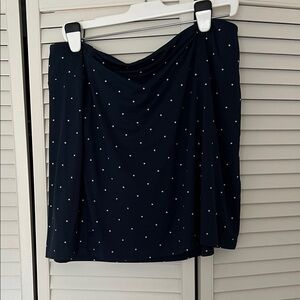 JJill Fit Navy Skort with White Dots